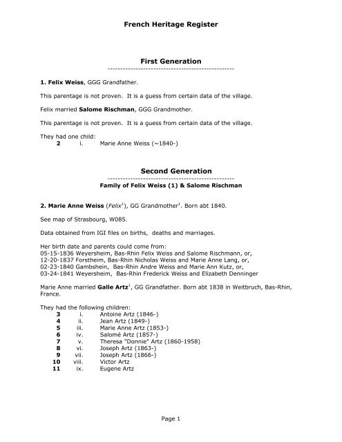 French Register French Heritage Register