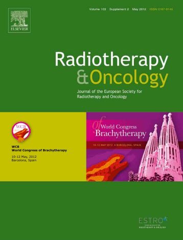 World Congress of Brachytherapy 10-12 May, 2012 - Estro-events.org