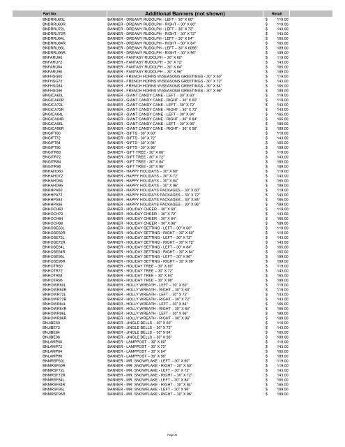 DGNInc.com Holiday Lighting Price List 