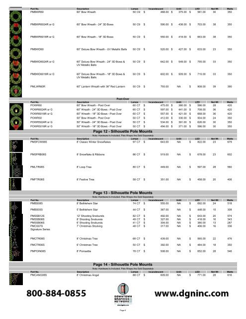 DGNInc.com Holiday Lighting Price List 