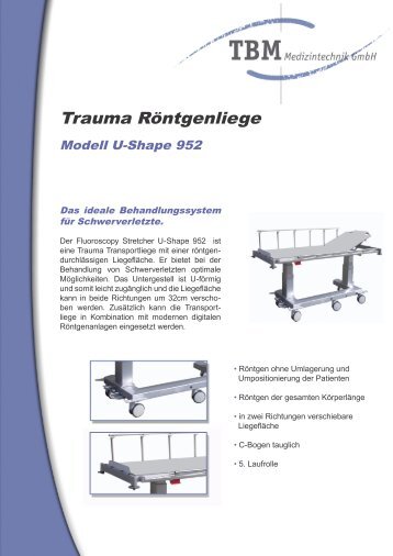 Trauma RÃ¶ntgenliege - TBM Medizintechnik GmbH