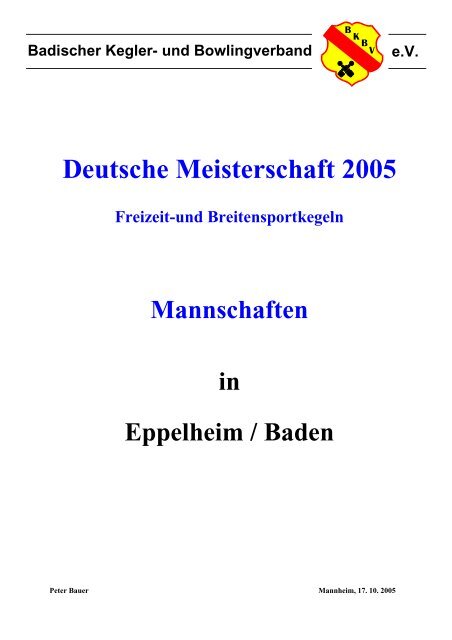 Deutsche Meisterschaft 2005 - DKBC