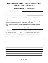 Complaint Form - Board of Professional Responsibility for the ...