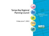 Pinellas Transportation Plan - Mr. Scott Pringle, Jacobs - Tampa Bay ...