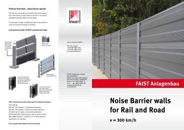 Noise Barrier walls for Rail and Road v = 300 km/h FAIST Anlagenbau