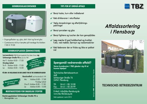 Affaldssortering i Flensborg - TBZ Flensburg