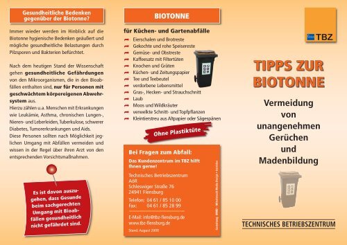 Tipps zur Biotonne 2008.indd - TBZ Flensburg