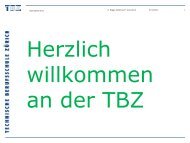 Willkommen an der TBZ - Technische Berufsschule ZÃ¼rich