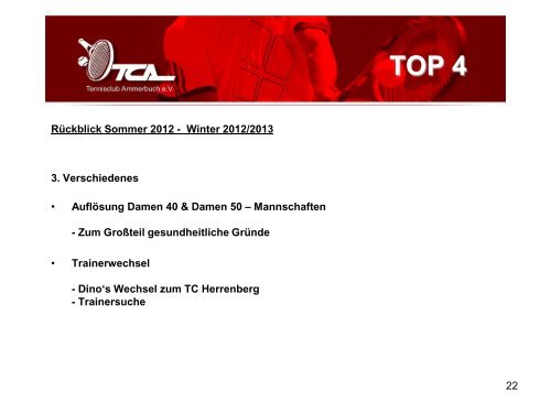 TOP 4 - Tennisclub Ammerbuch e.V.