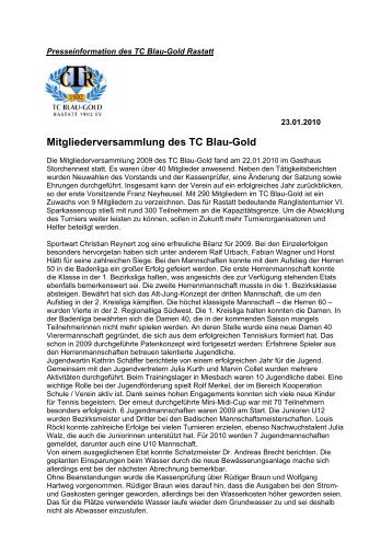 Mitgliederversammlung des TC Blau-Gold - TC Blau-Gold Rastatt ...