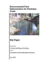 Environmental Flow Determination for Painkalac Creek: Site Paper