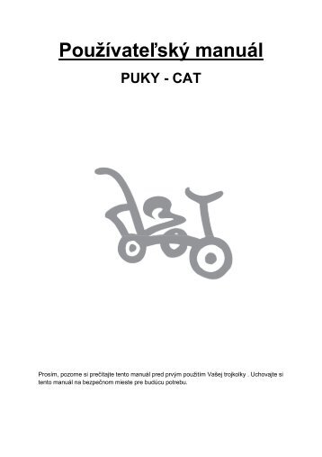 PouÅ¾Ã­vateÄ¾skÃ½ manuÃ¡l PUKY - CAT