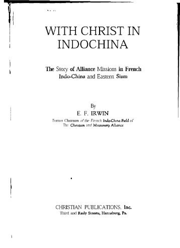 WITH CHRIST IN INDOCHINA - IndoChina1911