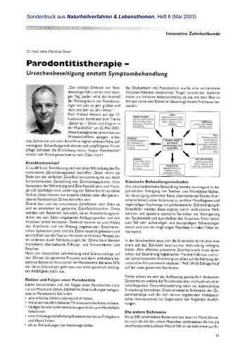 Sonderdruck aus Naturheilverfahren & Lebensthemen, Heft 8 (Mai ...