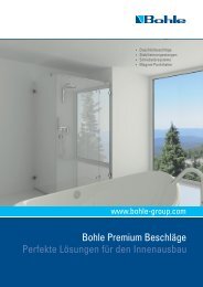 Bohle Premium BeschlÃ¤ge - Bohle AG