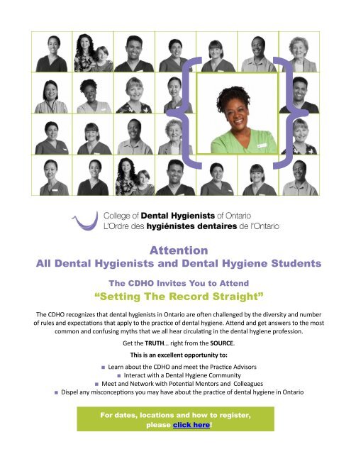 Attention - College Of Dental Hygienists of Ontario