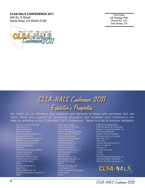 application contract for exhibit space at the clsa-nals conference 2011