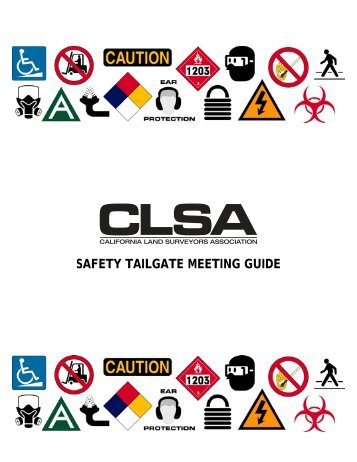 Safety Tailgate meeting guide - CLSA