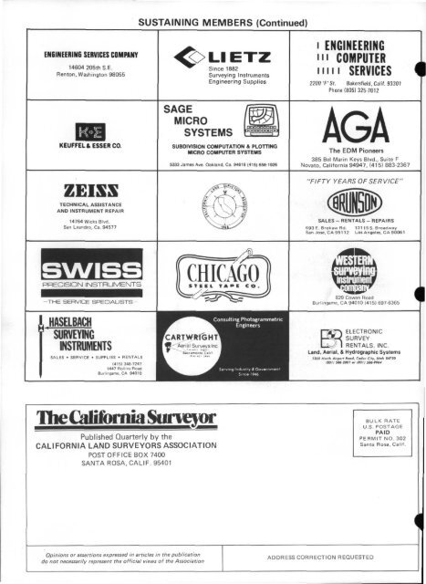 Institutional Affiliate of American Congress on Surveying - CLSA