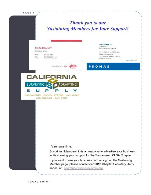 0 A PUBLICATION OF THE SACRAMENTO CHAPTER OF ... - CLSA