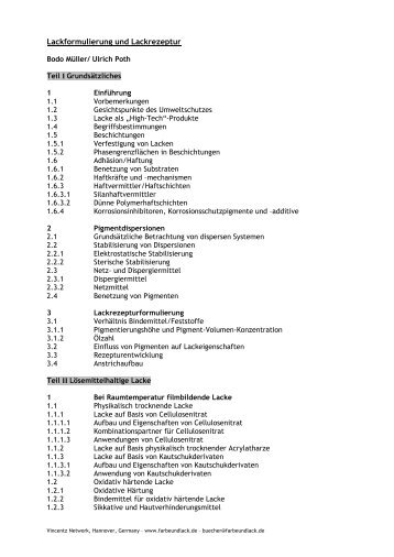 Lackformulierung und Lackrezeptur - Farbeundlack.de