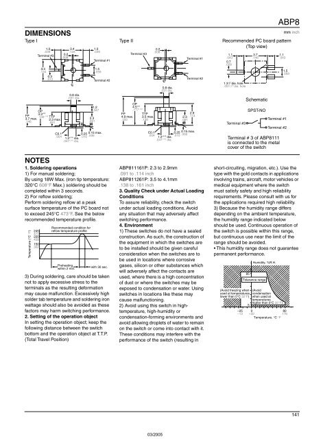 Snap-Action Switches Detection Switches General Catalogue 2005