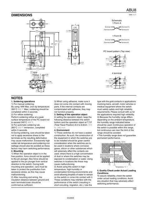 Snap-Action Switches Detection Switches General Catalogue 2005