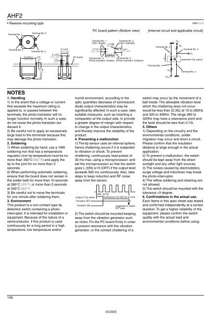 Snap-Action Switches Detection Switches General Catalogue 2005