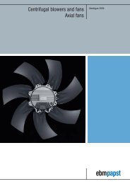 Centrifugal blowers and fans Axial fans