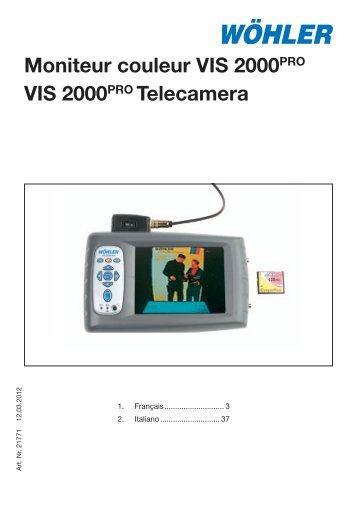 Mode d'emploi VIS 2000 PRO - Wohler USA