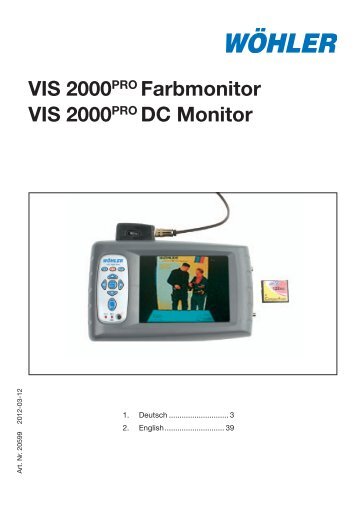 VIS 2000PRO Farbmonitor VIS 2000PRO DC Monitor - Wohler USA