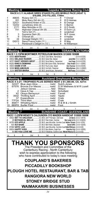 3 - New Zealand Thoroughbred Racing