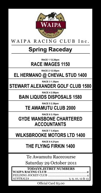 2 - New Zealand Thoroughbred Racing