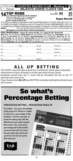 1 - New Zealand Thoroughbred Racing