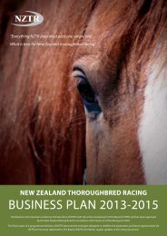 NZTR Business Plan 2013-2015 - New Zealand Thoroughbred Racing