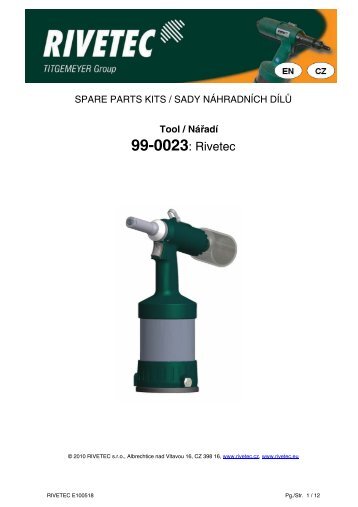 99-0023: Rivetec - RIVETEC sro