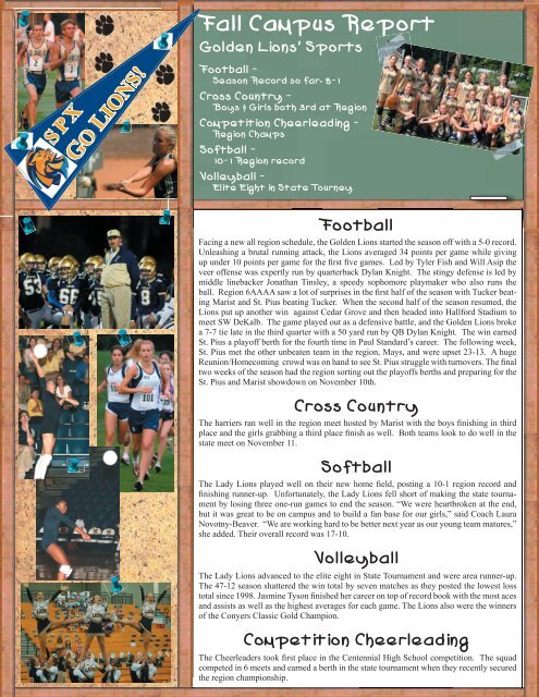 We Are St. Pius X Annual Fund Issue - St. Pius X Catholic High School