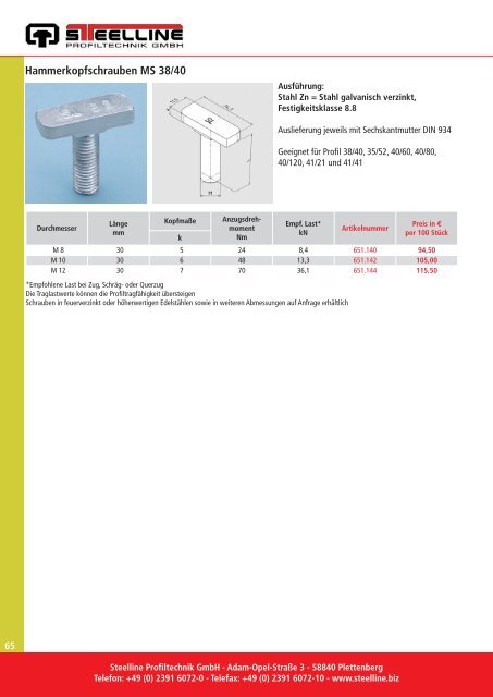 Steelline Katalog - Steelline Profiltechnik