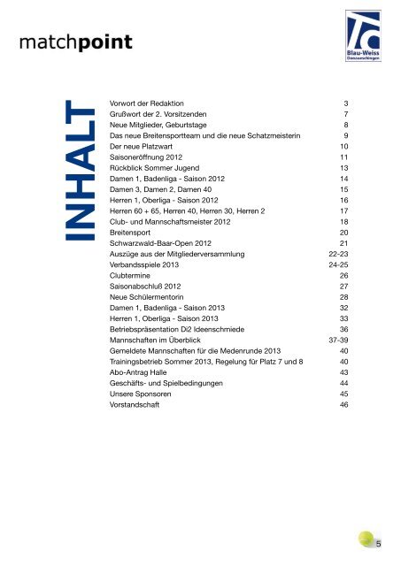 matchpoint 2013 - TC BW Donaueschingen