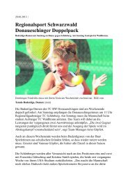 Damen I - Donaueschinger Doppelpack - TC BW Donaueschingen