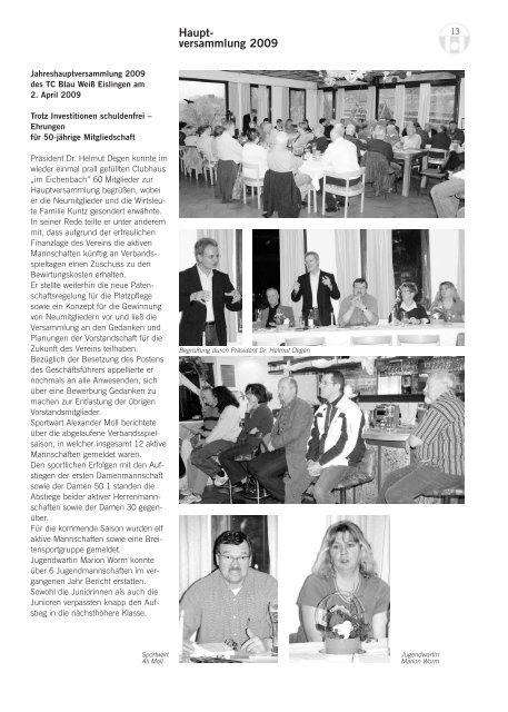 Vereinszeitschrift 2009 - Herzlich Willkommen auf den Seiten des ...
