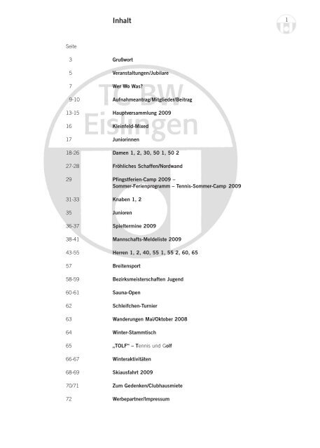 Vereinszeitschrift 2009 - Herzlich Willkommen auf den Seiten des ...