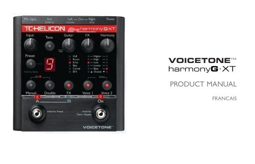 PRODUCT MANUAL harmonyG.XT - TC-Helicon