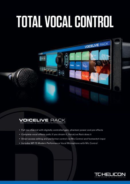 VoiceLive Rack Brochure - TC-Helicon