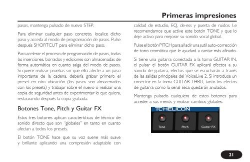 MANUAL DE INSTRUCCIONES - TC-Helicon