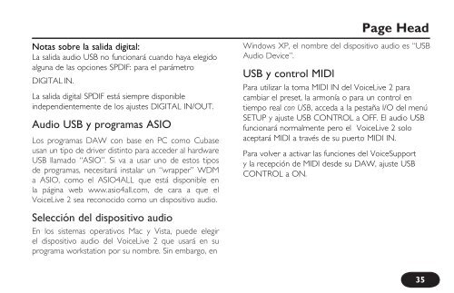 MANUAL DE INSTRUCCIONES - TC-Helicon