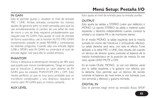 MANUAL DE INSTRUCCIONES - TC-Helicon