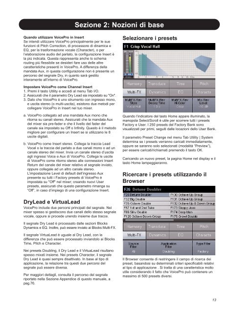 Sezione 6: Descrizione dettagliata dei parametri - TC-Helicon