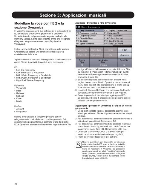 Sezione 6: Descrizione dettagliata dei parametri - TC-Helicon