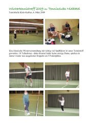 Veranstaltungsbericht - Tennisclub Niddatal eV